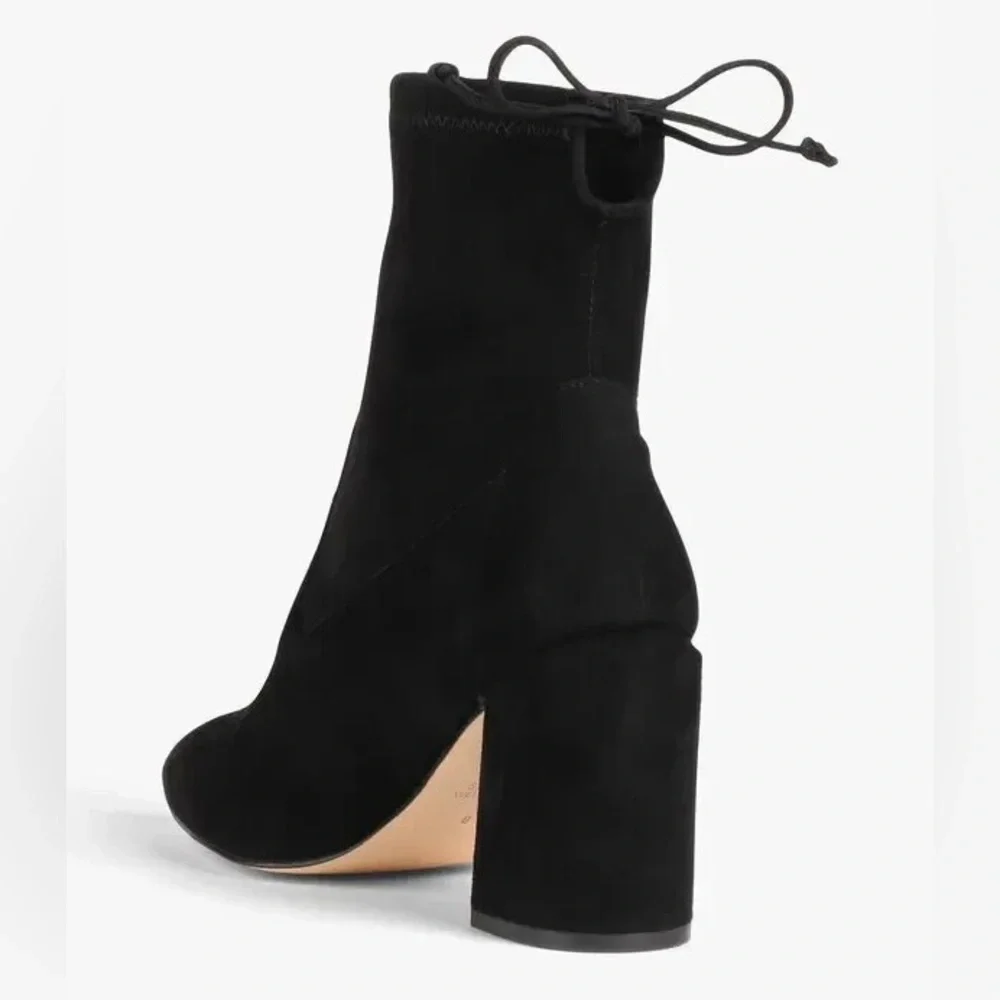NWT Stuart Weitzman Avenue 85 City Block Booties Suede Size 11.5 Black - Picture 3 of 15